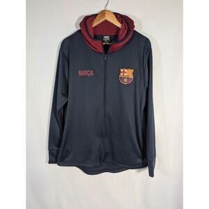 FC Barcelona Soccer Adult Sizes Football Official Track Jacket With Hood Medium